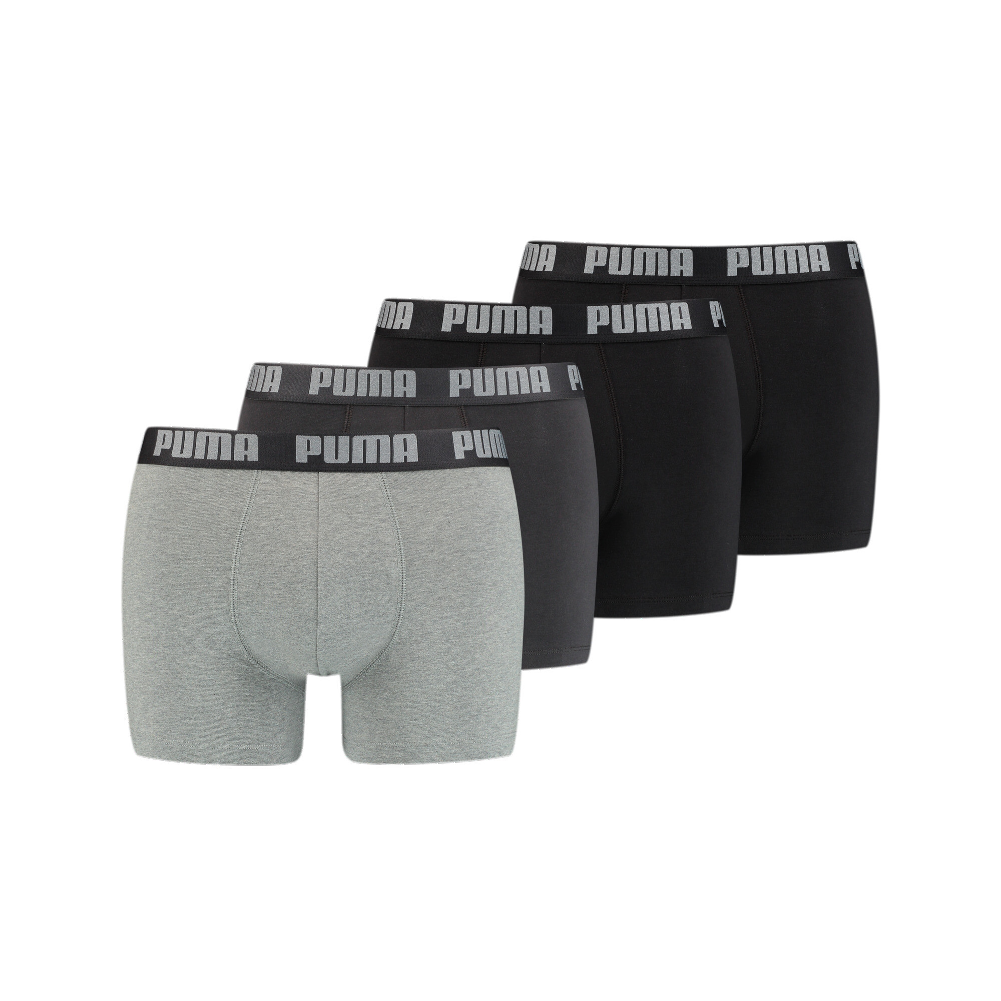 Licence Basic Herren Boxershorts 4er Pack | Black/Grey Melange | Größe: 2