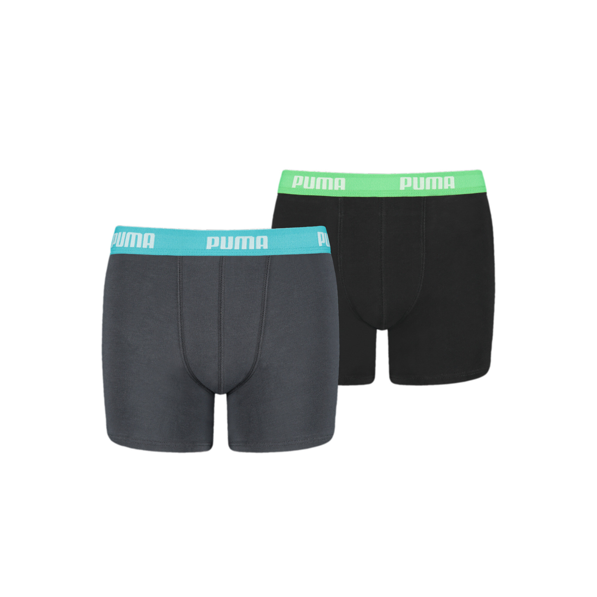 Licence Puma Jungen-Basic-Boxershorts 2er-Pack Für Herren Für Damen Für Kinder | India Ink/Turquoise | Größe: 16