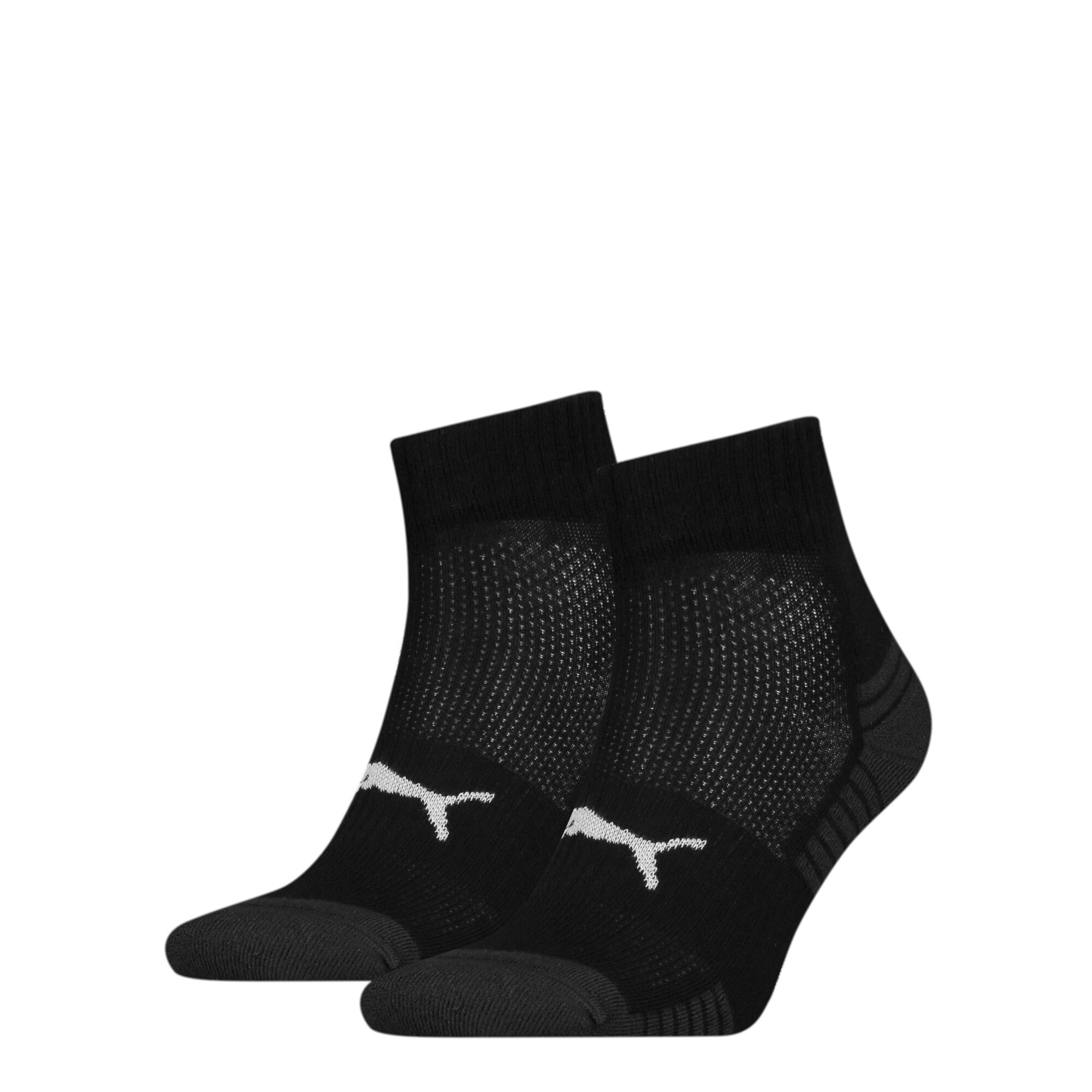 Licence Puma Sport gepolsterte Quarter-Socken 2er-Pack | Black | Größe: 39-42