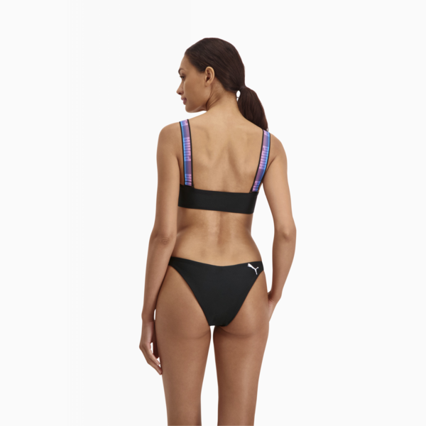 PUMA Swim Women's Bandeau Top, black combo, large-MEX
