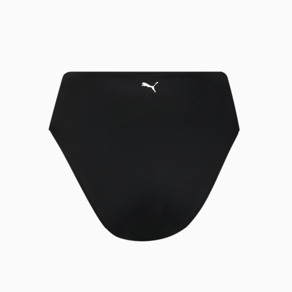 PUMA Swim High Waist Women's Bikini Bottom, black combo, large-MEX