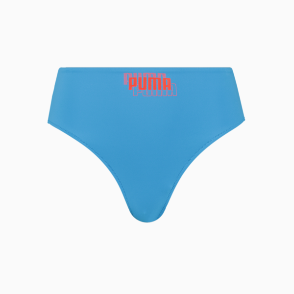 PUMA Swim High Waist Women's Bikini Bottom, bright blue, large-MEX