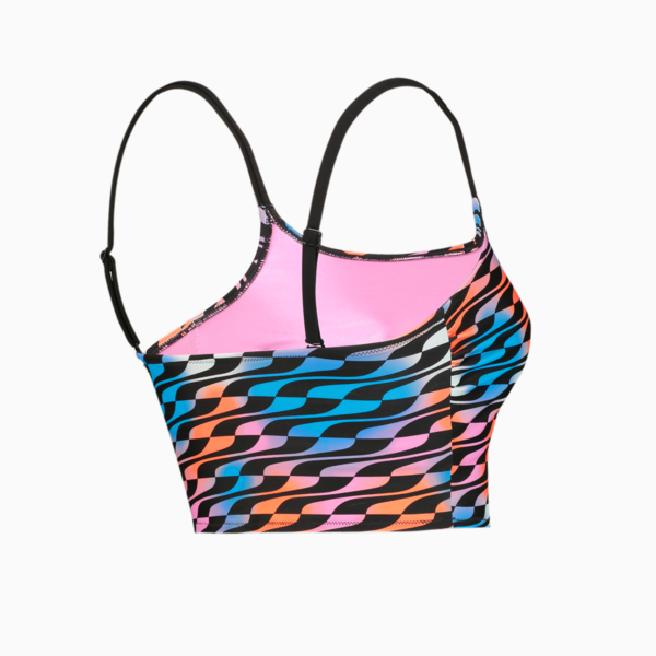 PUMA Swim Formstrip Longline Women's Top, black combo, large-MEX