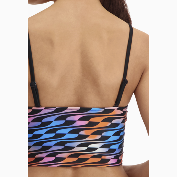 PUMA Swim Formstrip Longline Women's Top, black combo, large-MEX