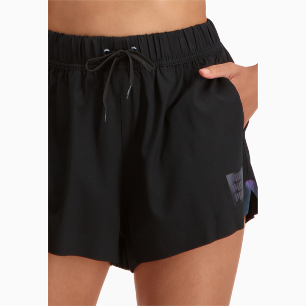 PUMA Swim High Waist Women's Shorts, black combo, large-MEX