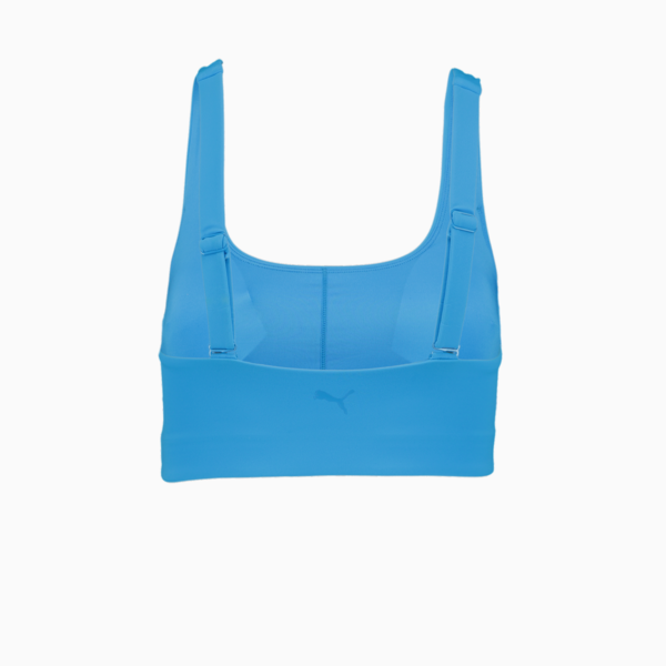 PUMA Swim Scoop Neck Women's Bikini Top, bright blue, large-MEX
