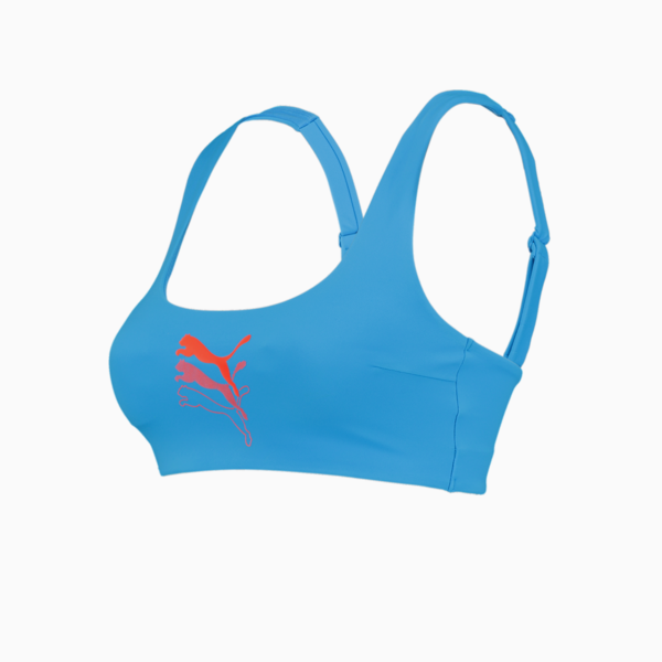 PUMA Swim Scoop Neck Women's Bikini Top, bright blue, large-MEX