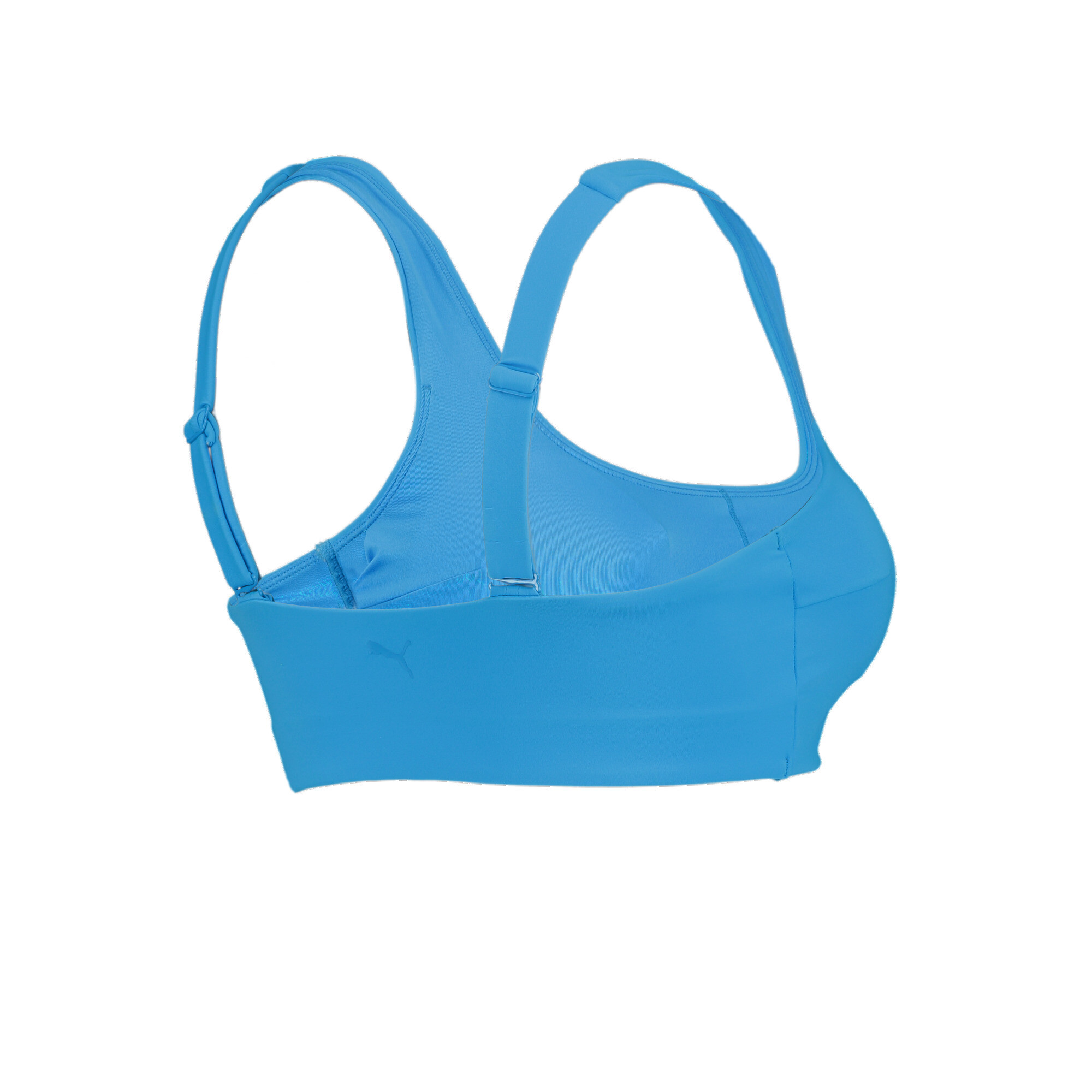 Women's PUMA Swim Scoop Neck Bikini Top In Bright Blue, Size Small