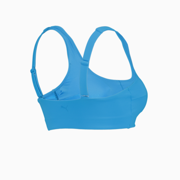 PUMA Swim Scoop Neck Women's Bikini Top, bright blue, large-MEX