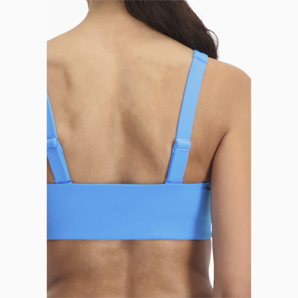 PUMA Swim Scoop Neck Women's Bikini Top, bright blue, large-MEX
