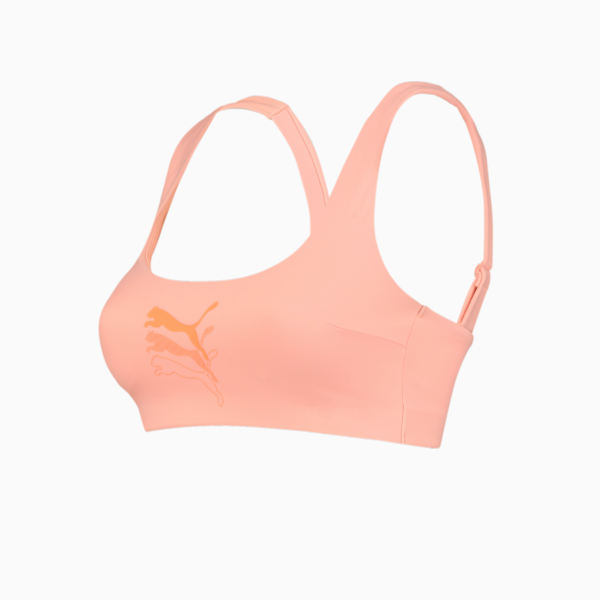 PUMA Swim Scoop Neck Women's Bikini Top, peach, large-ZAF