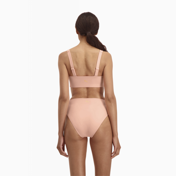 PUMA Swim Scoop Neck Women's Bikini Top, peach, large-ZAF