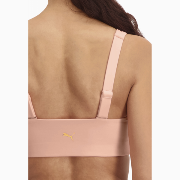 PUMA Swim Scoop Neck Women's Bikini Top, peach, large-ZAF