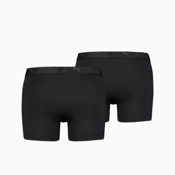 PUMA Sport Men's Microfiber Boxers 2 Pack, black, large-MEX
