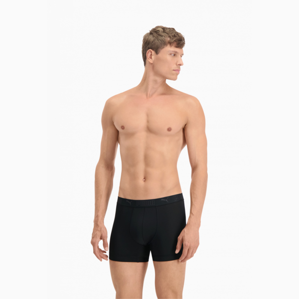 PUMA Sport Men's Microfiber Boxers 2 Pack, black, large-MEX