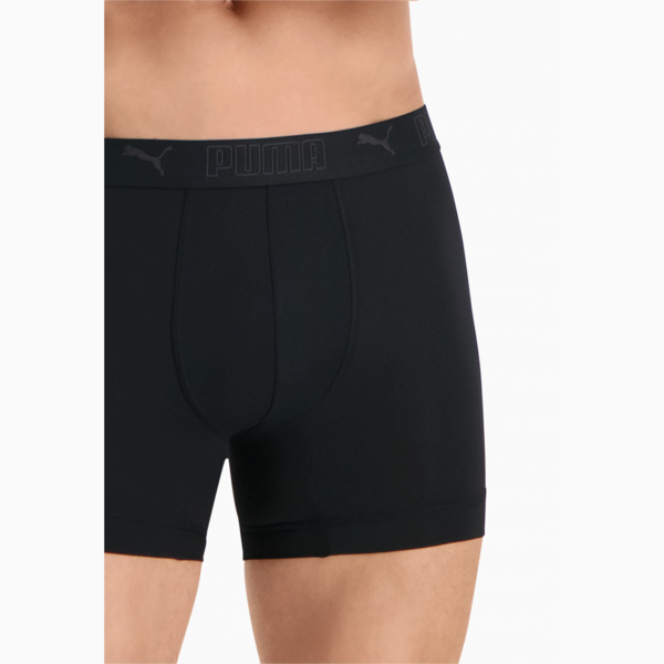 PUMA Sport Men's Microfiber Boxers 2 Pack, black, large-MEX