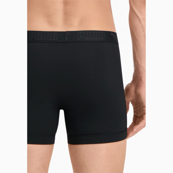 PUMA Sport Men's Microfiber Boxers 2 Pack, black, large-MEX