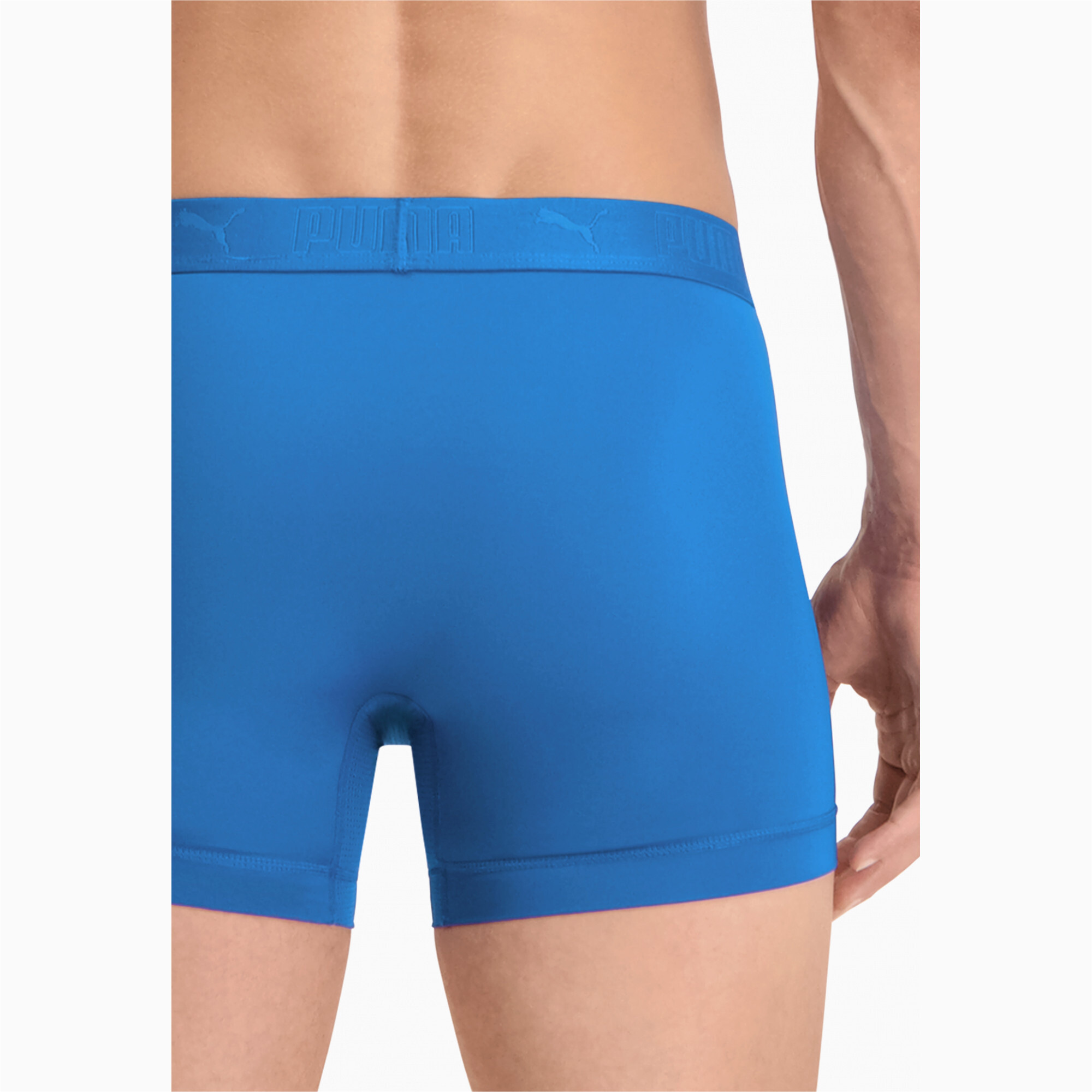 Men's Puma Sport's Microfiber Boxers 2 Pack, Blue, Size 3, Clothing