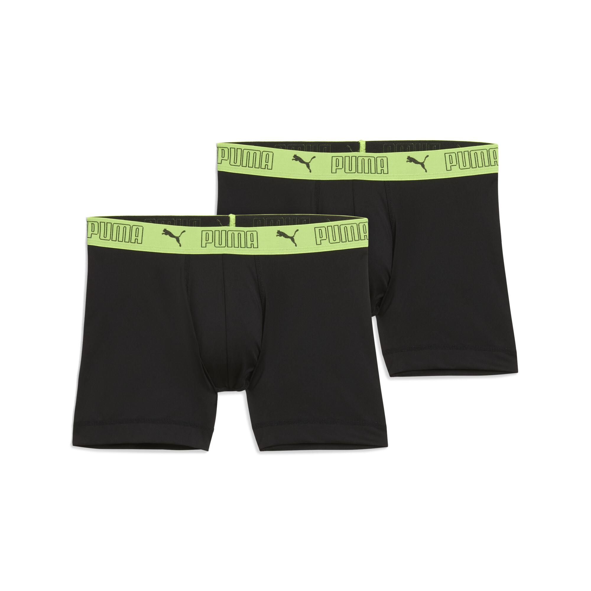 PUMA Sport Boxershorts voor Heren, Zwart/Geel, Maat 4 thumbnail 4