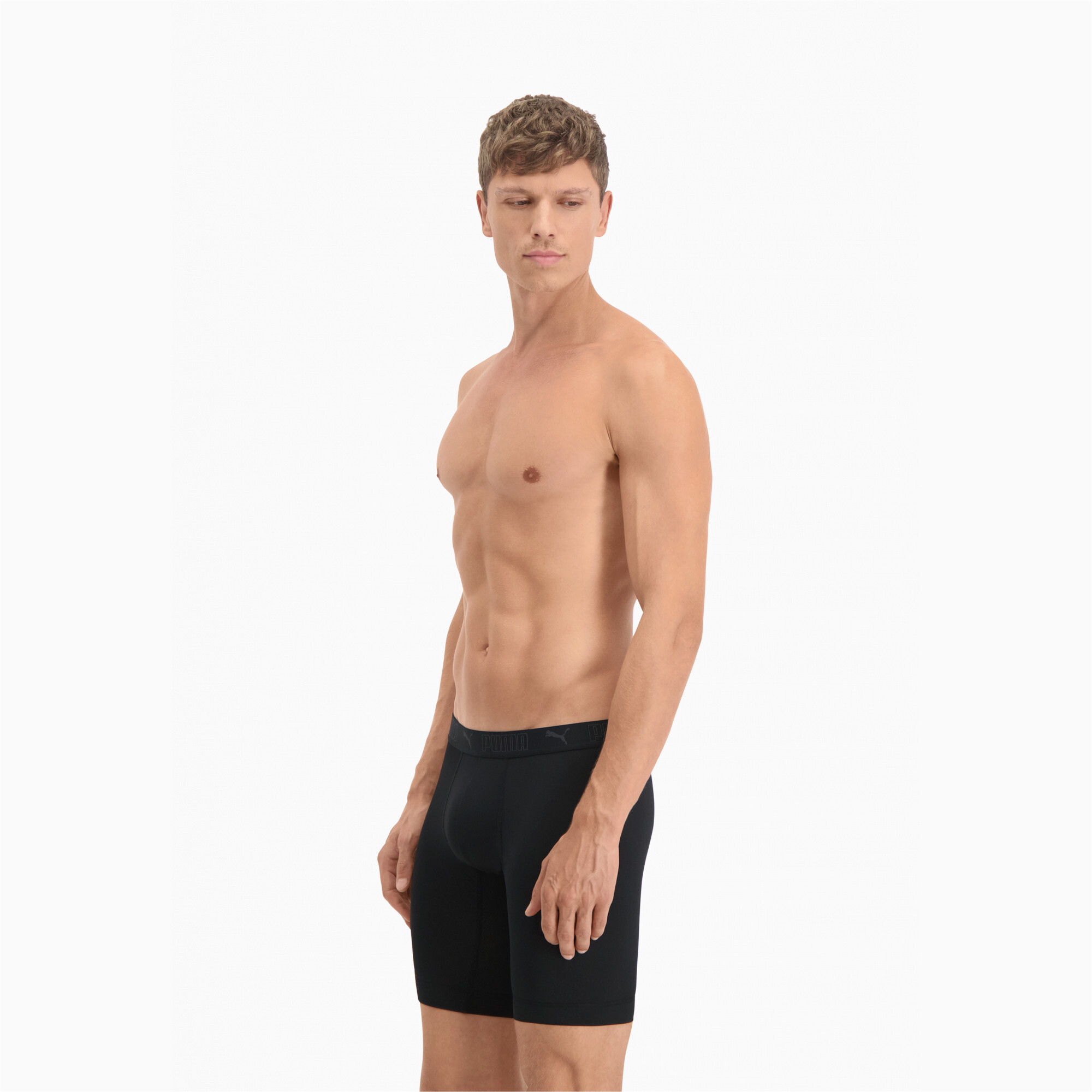 PUMA Sport Lange Boxershorts voor Heren, Zwart, Maat 3 thumbnail 5