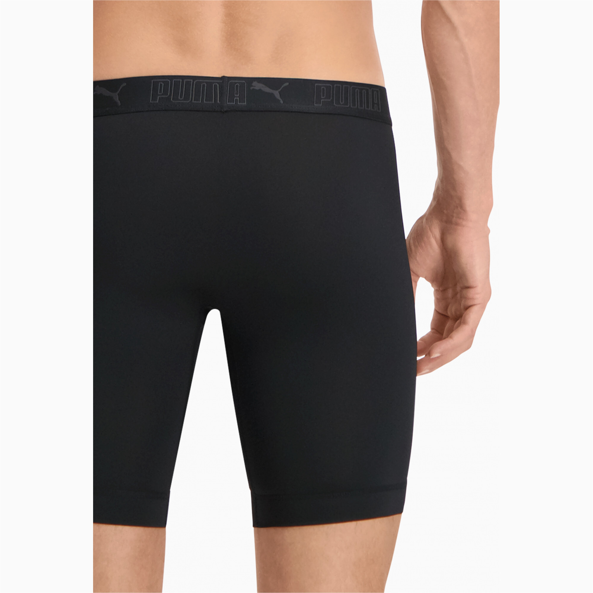 PUMA Sport Lange Boxershorts voor Heren, Zwart, Maat 3 thumbnail 3