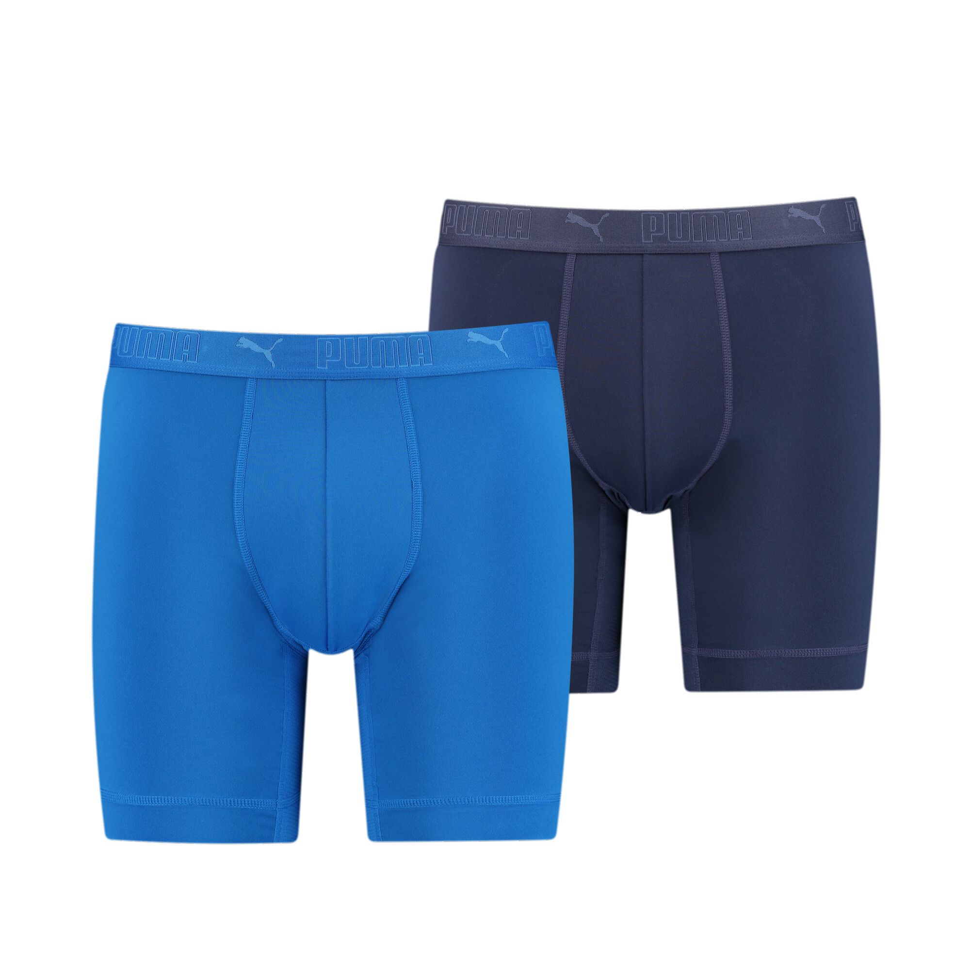 Men's Puma Sport's Microfiber Long Boxers 2 Pack, Blue, Clothing