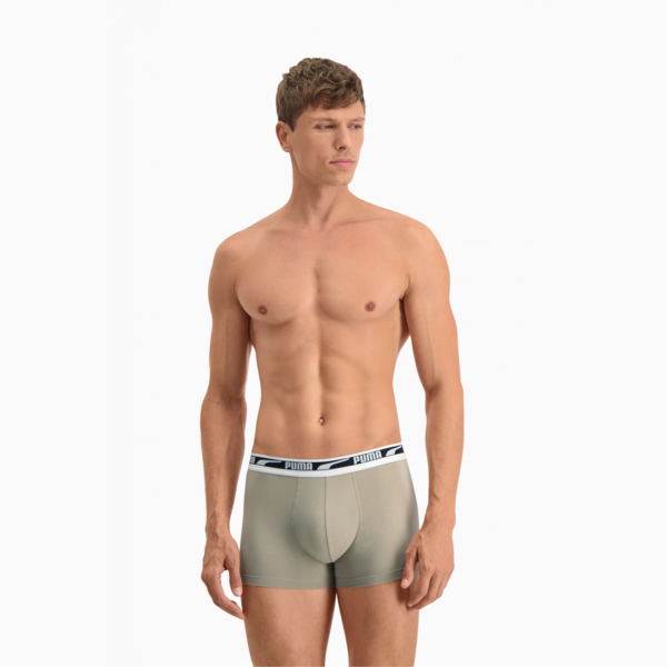 PUMA Men's Multi Logo Boxer 2 pack, sand combo, large-ZAF