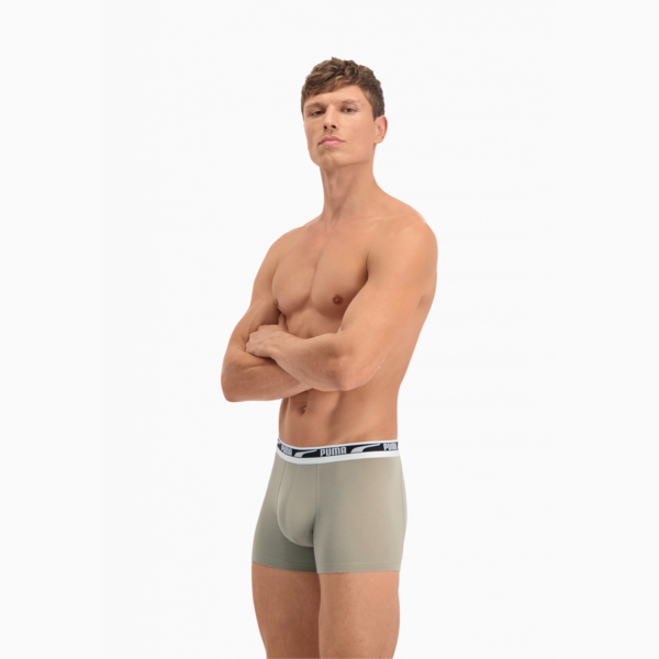 PUMA Men's Multi Logo Boxer 2 pack, sand combo, large-ZAF