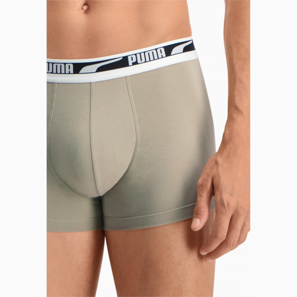 PUMA Men's Multi Logo Boxer 2 pack, sand combo, large-ZAF
