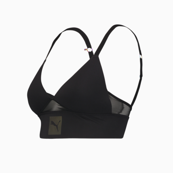 PUMA Women's Padded Bralette 1 piece, black combo, large-ZAF