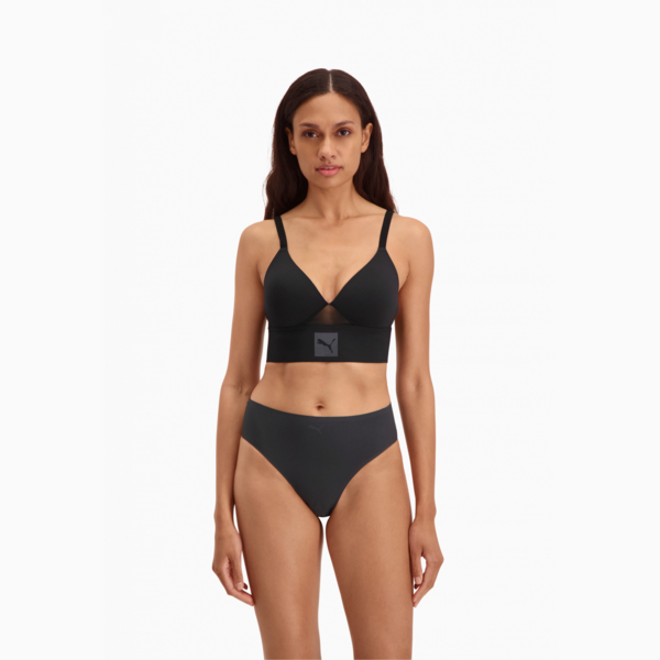 PUMA Women's Padded Bralette 1 piece, black combo, large-ZAF