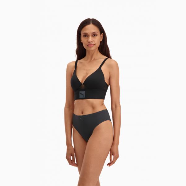 PUMA Women's Padded Bralette 1 piece, black combo, large-ZAF