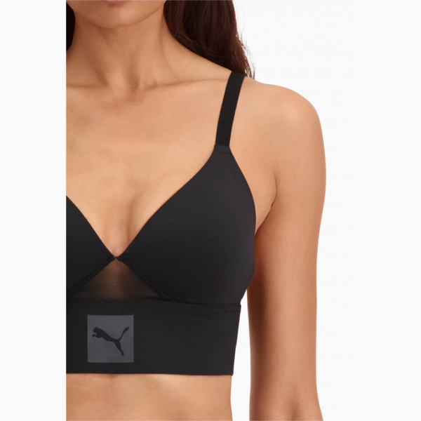 PUMA Women's Padded Bralette 1 piece, black combo, large-ZAF