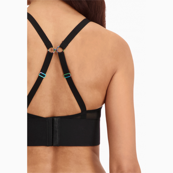 PUMA Women's Padded Bralette 1 piece, black combo, large-ZAF