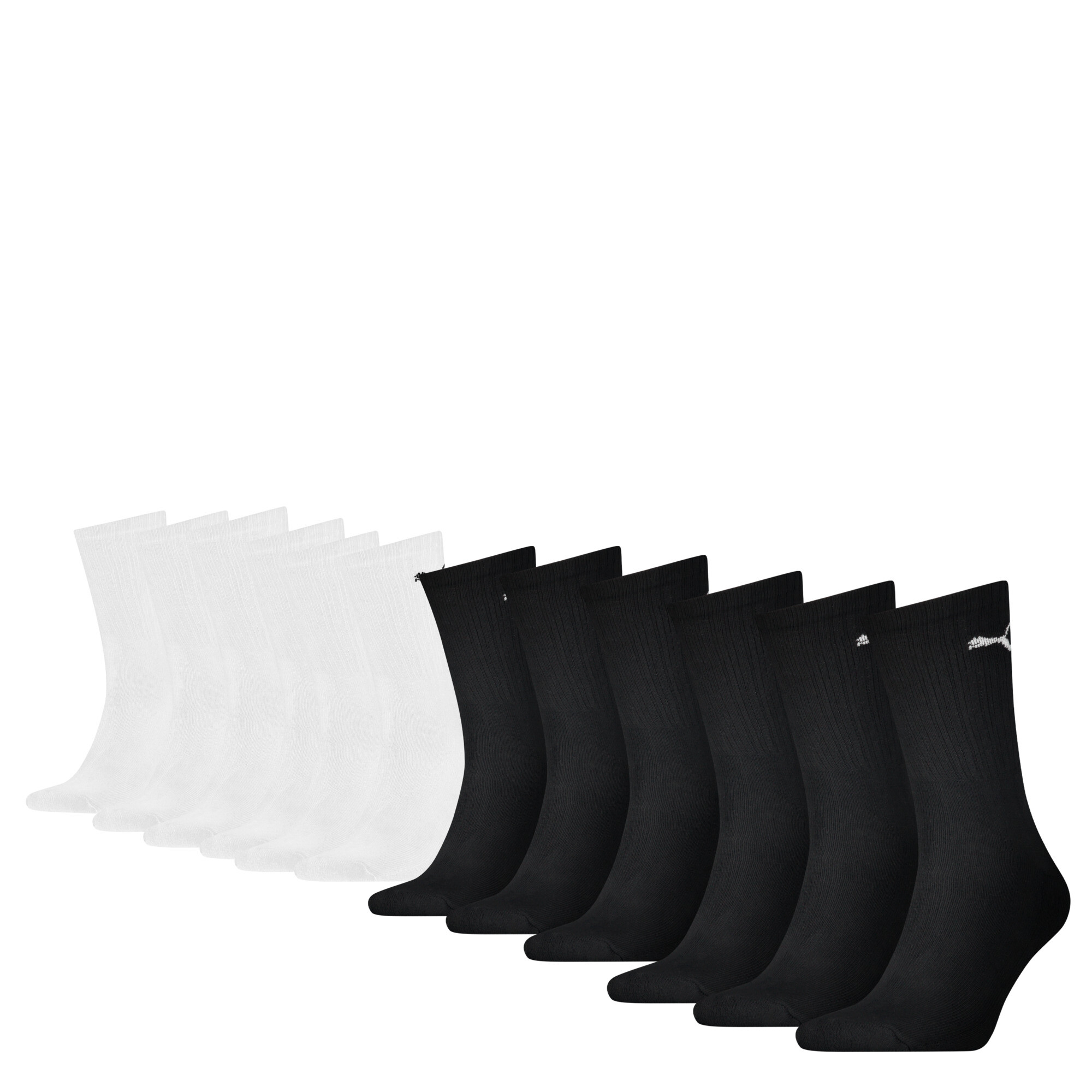 PUMA Crew Socken Unisex (12er-Pack), Kleidung, Schwarz, 47-49