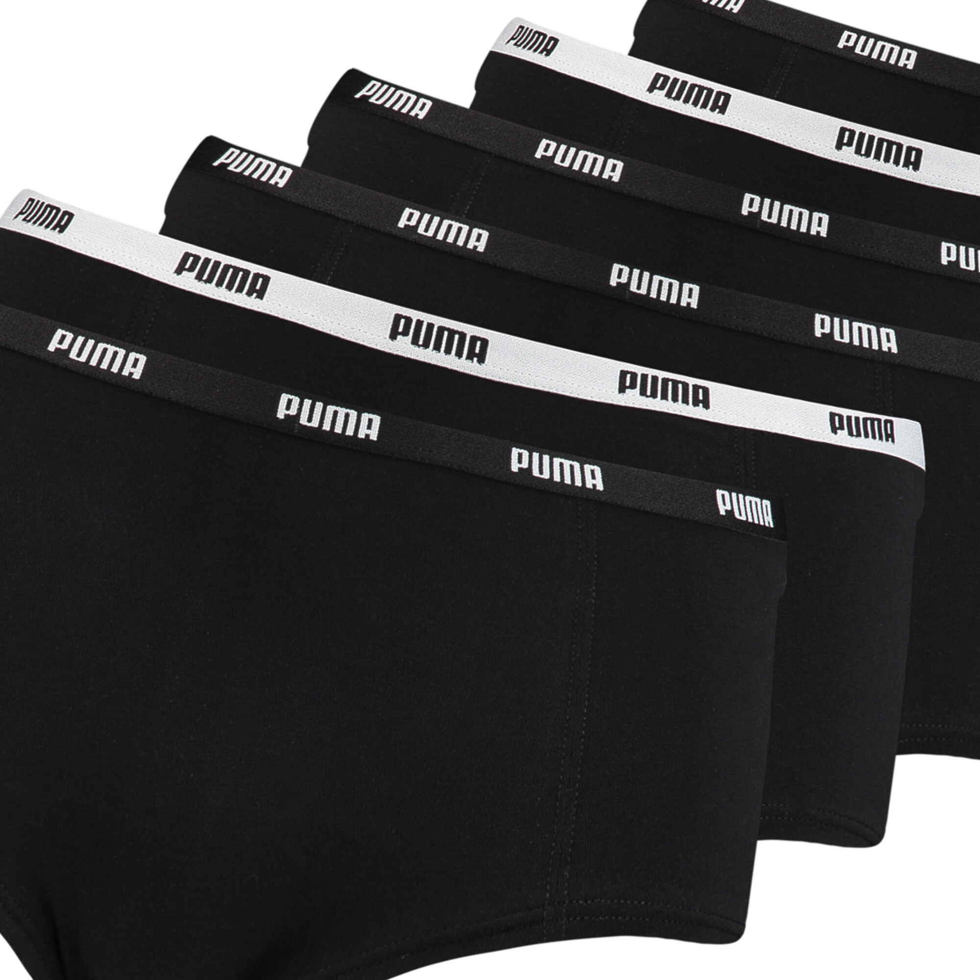 Women's Puma's Mini Short 6 Pack, Black, Size 5, Clothing