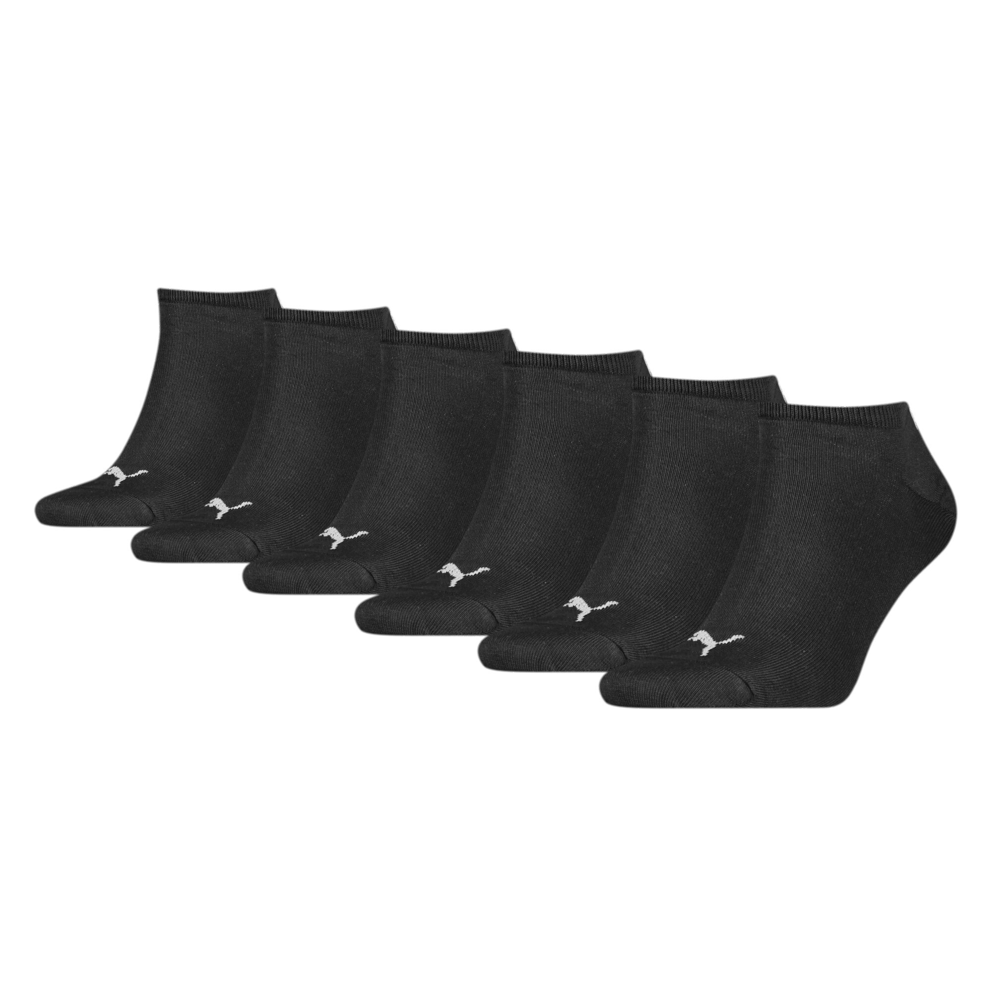 Puma Unisex Sneaker Socks 6 Pack, Black, Size 43-46, Clothing