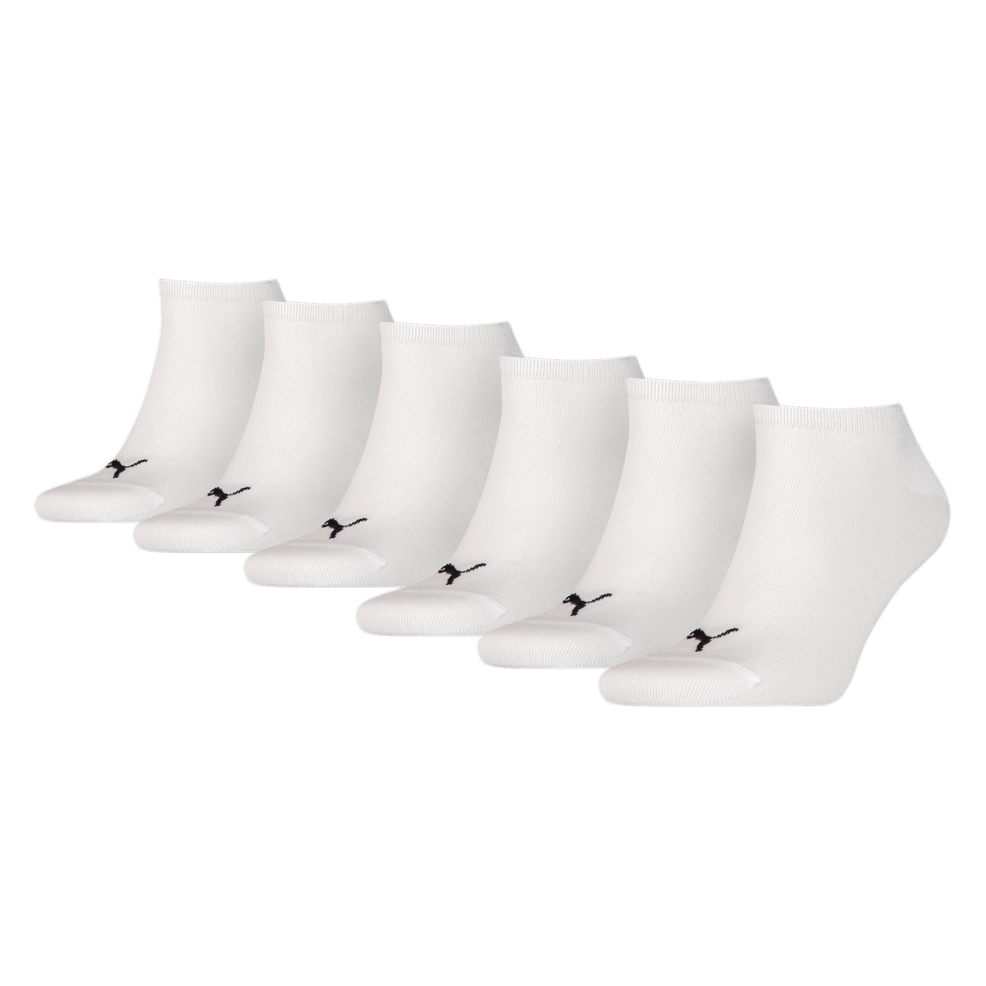 Puma Unisex Sneaker Socks 6 Pack, White, Size 39-42, Clothing