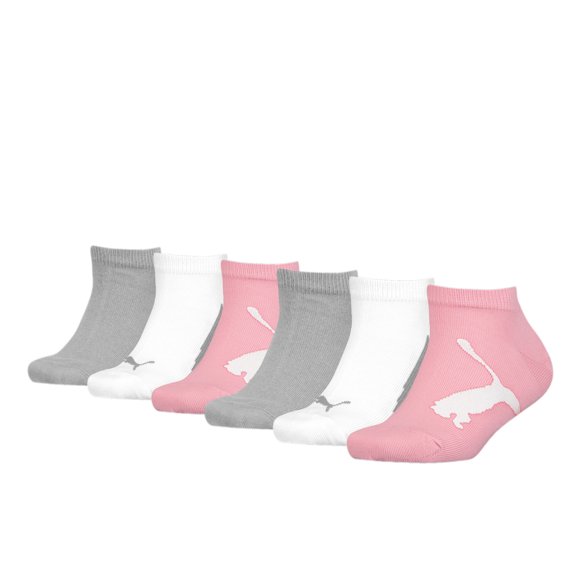 Puma Kids BWT Sneaker Socks 6 Pack, Pink, Size 31-34, Clothing