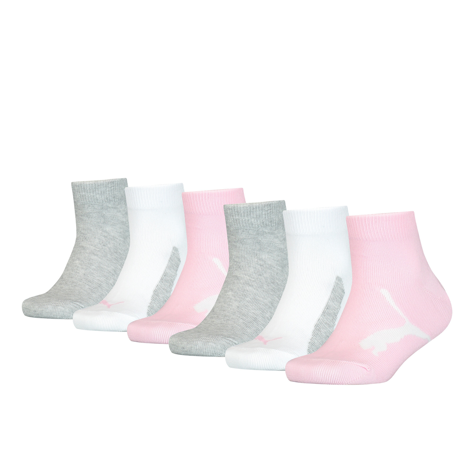 Licence Quarter-Socken 6er-Pack Kinder | Pink/Grey | Größe: 35-38