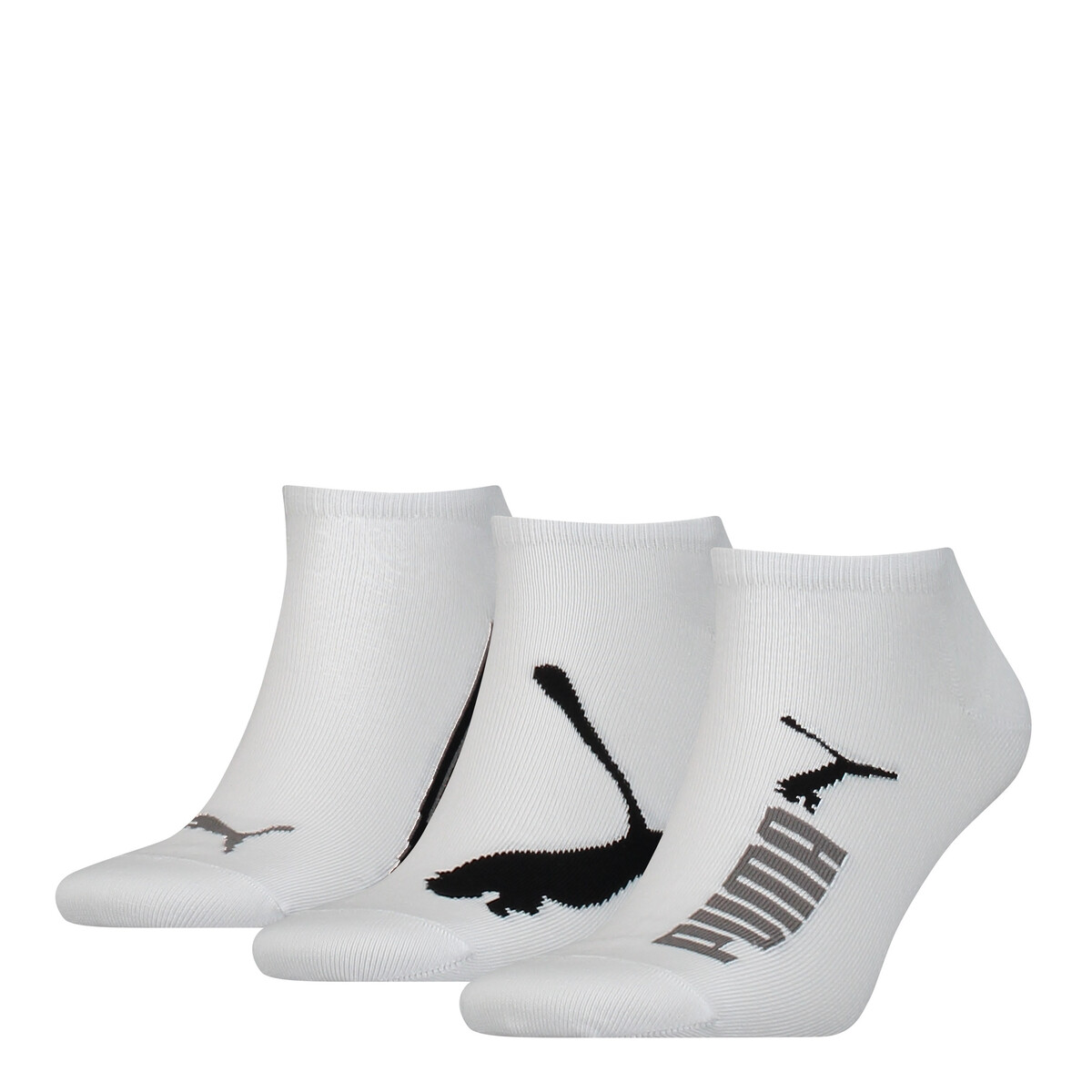 Sneaker Socks Unisex (3-Pack) in White by PUMA, 6-8