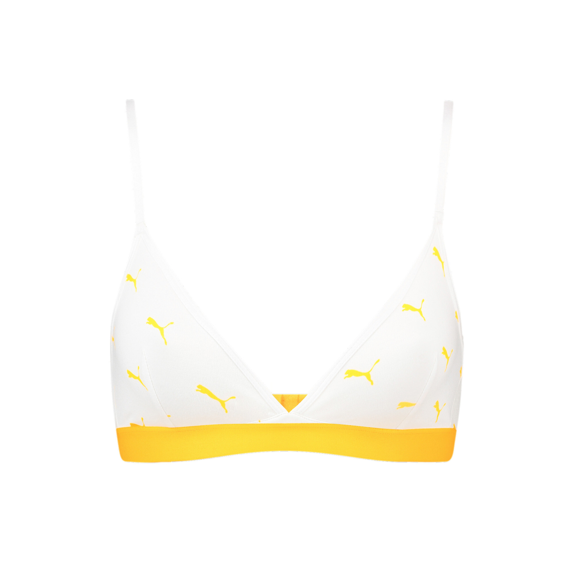 Cat Logo Triangle Bra Women, White, Puma