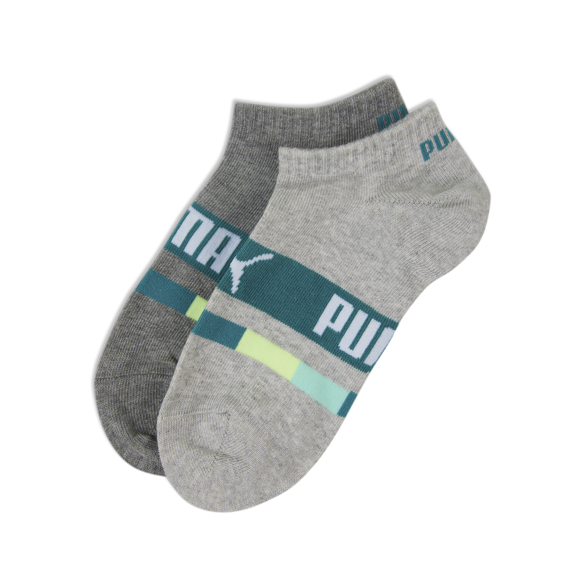 Puma Kids' Sneaker Socks 2 Pack, Gray, Size 31-34, Clothing