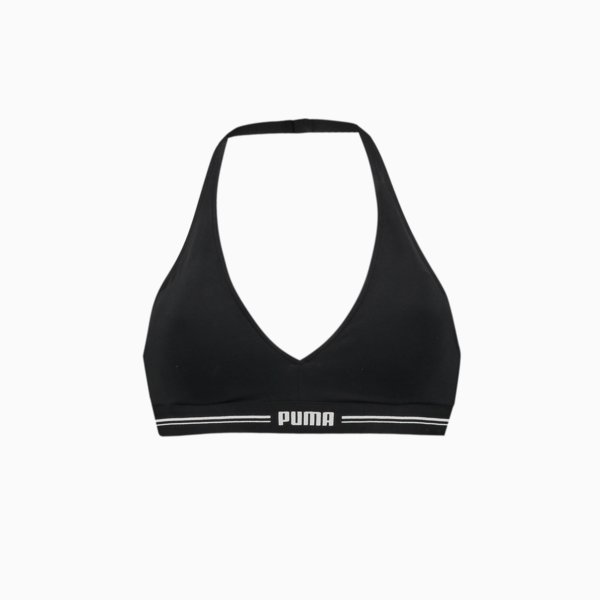 PUMA Women's Padded Halter Top 1 Pack, black, large-ZAF