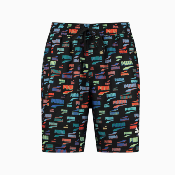 Traje de baño Unisex PUMA, black / various logo colors, large-MEX