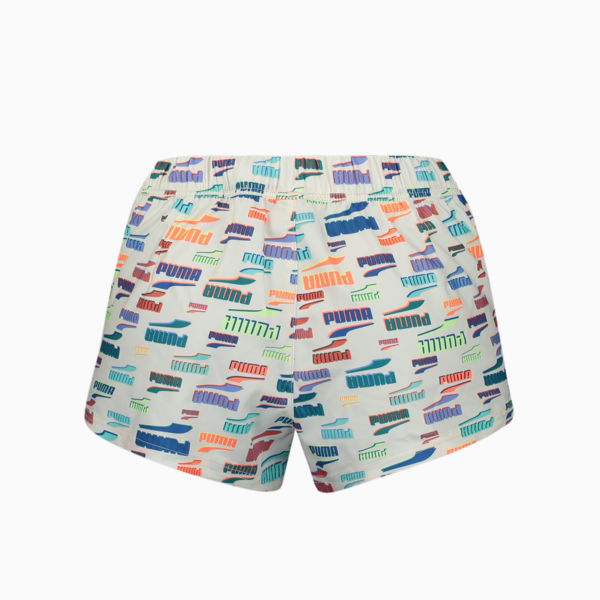 PUMA Swim Women's High-Waist Shorts, white combo, large-MEX
