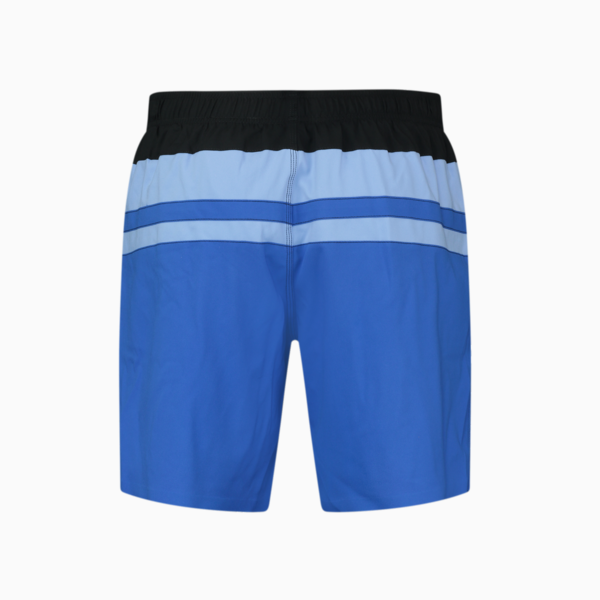 PUMA Swim Heritage Men's Mid-Length Shorts, black / blue, large-MEX