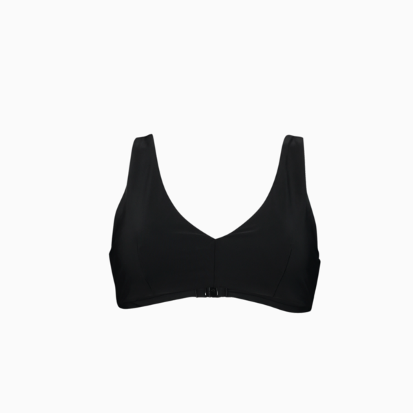 PUMA Swim Women's Plunge Top, black combo, large-ZAF