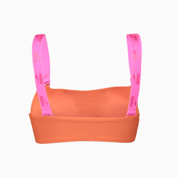 PUMA Swim Women's Bandeau Top, brown / pink, large-MEX