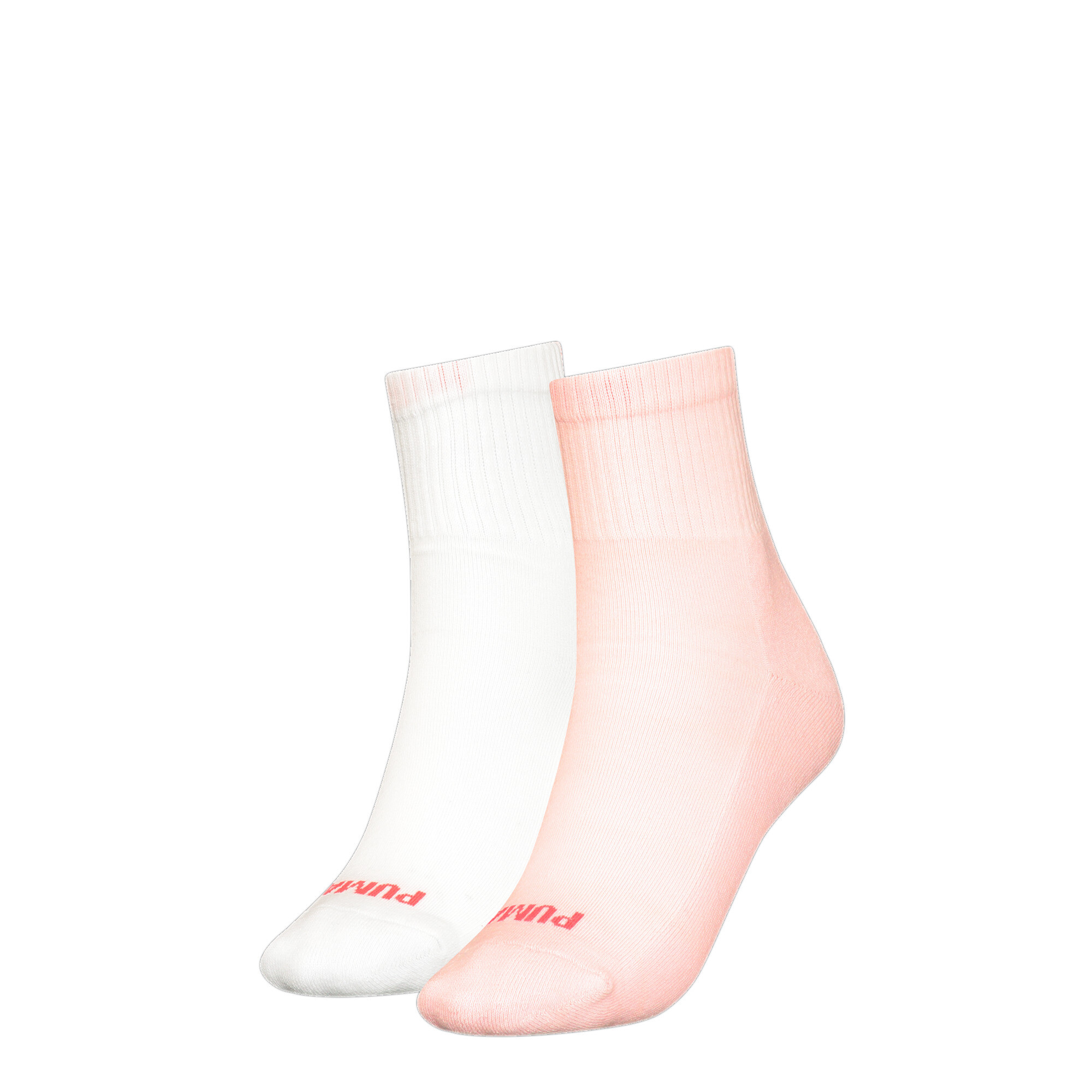 Women's Puma's Heart Short Crew Shirt Socks 2 Pack, Pink, Size 39-42, Clothing